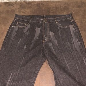 Byblos Size 38 100% cotton paint stained jean.